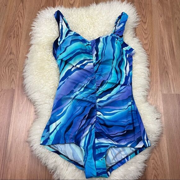 Maxine Of Hollywood 90s does 60s One Piece Swimsuit M/L - Picture 1 of 8
